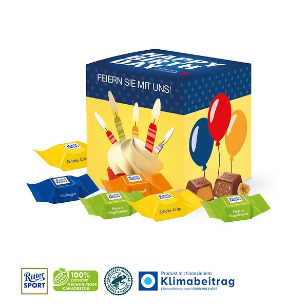 Würfelbox mit süsser Füllung