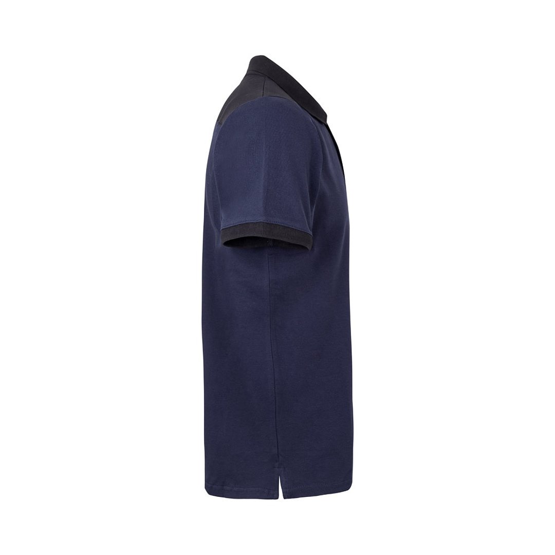 Zweifarbiges Stretch-Piqué-Poloshirt (200 g/m²) mit kurzen Ärmeln, aus Polyester (96 %) und Elastan (4 %) Duricalie