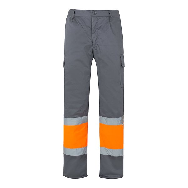 Zweifarbige Twill-Hose mit mehreren Taschen (210 g/m²), aus Baumwolle (20%) und Polyester (80%) Steiler