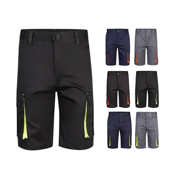 Zweifarbige Stretch-Bermudashorts mit mehreren Taschen (240 g/m²) aus Baumwolle (46 %), EME (38 %) und Polyester (16 %) Altie