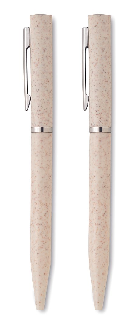 Schreibgeräte-Set Stroh/ABS Trikn