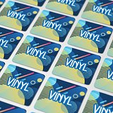 Vinyl Sticker Quadrat 25x25mm Heller