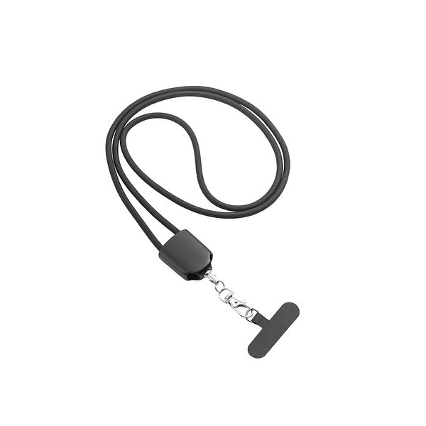 Lanyard mit Smartphone-Halterung, USB-C-Kabel und verschiedenen Adaptern aus recyceltem ABS und recyceltem TPE Giulan
