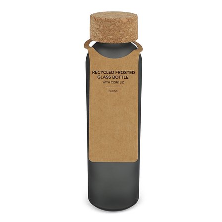 Gefrostete flasche aus recyceltem Glas mit Korkdeckel 500ml Utzarjat