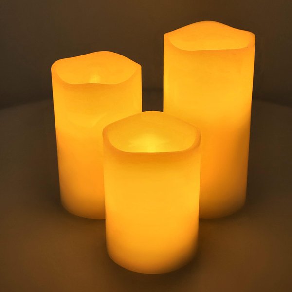 Koselys 3-teiliges LED-Kerzen-Set (batteriebetrieben) Bettama