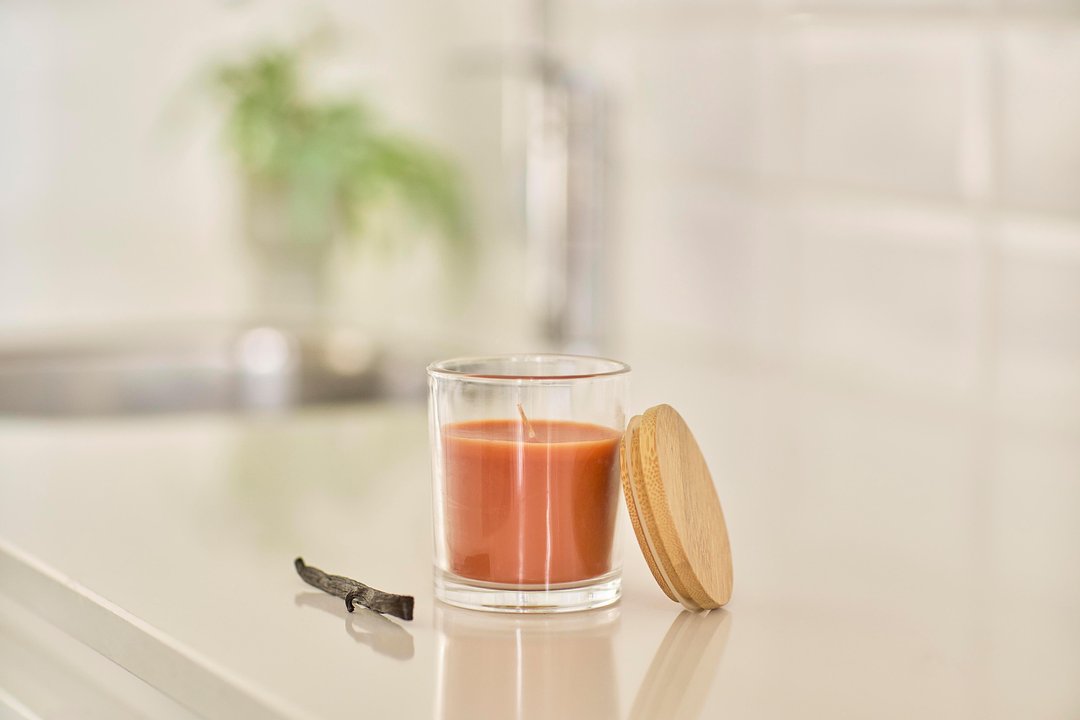 Kerze Orliuna | Glas mit Bambusdeckel
