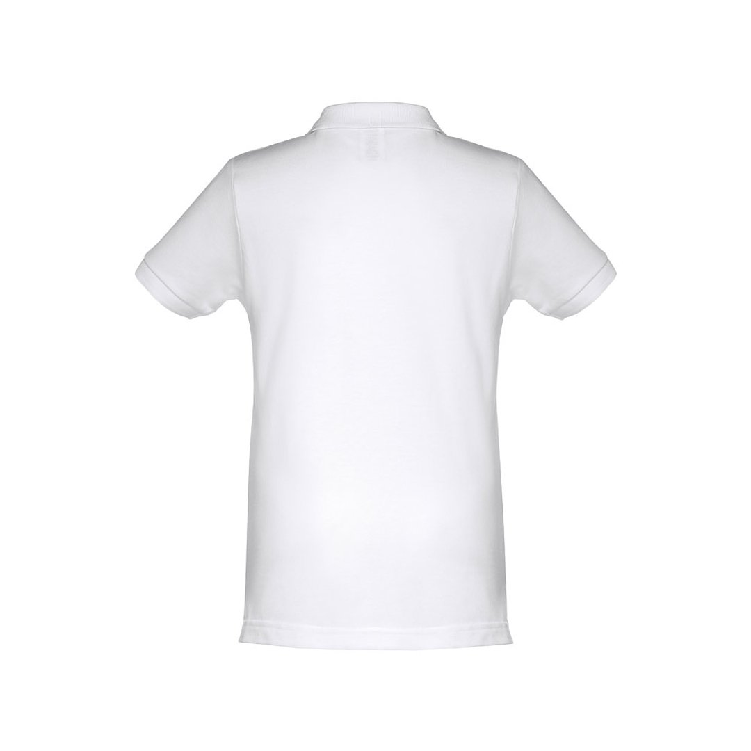 Kurzärmeliges Poloshirt für Kinder (unisex). Farbe Weiss Luregin