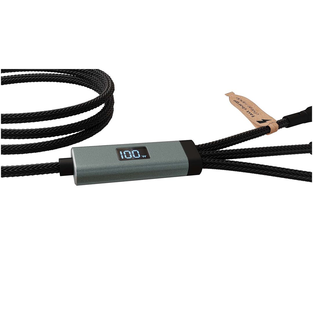 100W ultraschnelles 5-in-1 Ladekabel aus rPET - Itta