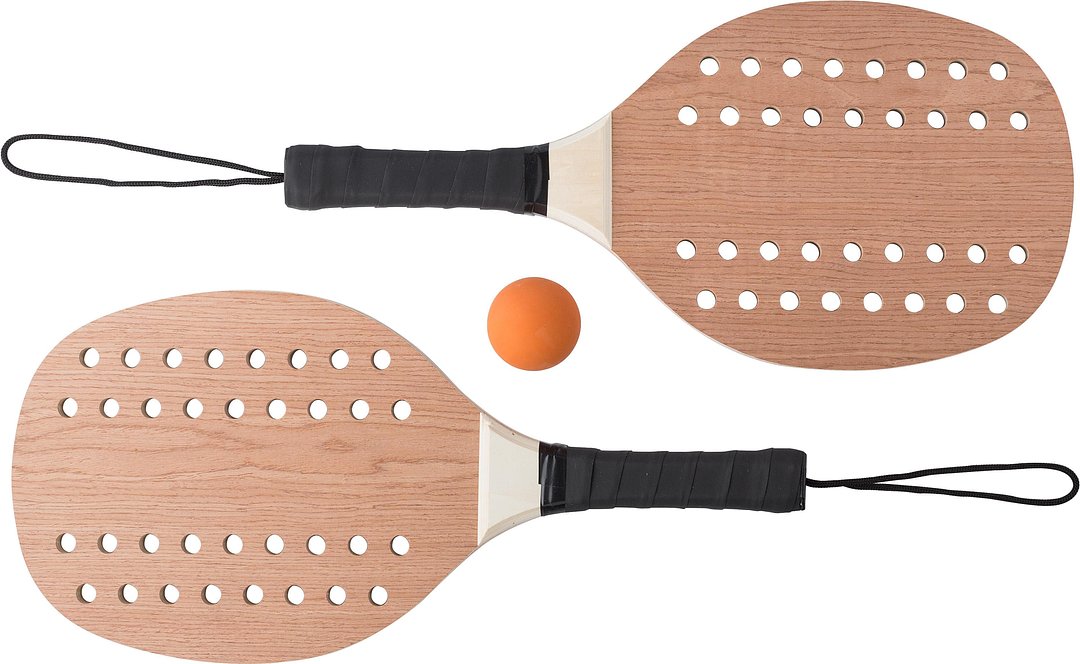 Tennisset aus Rosenholz Luri