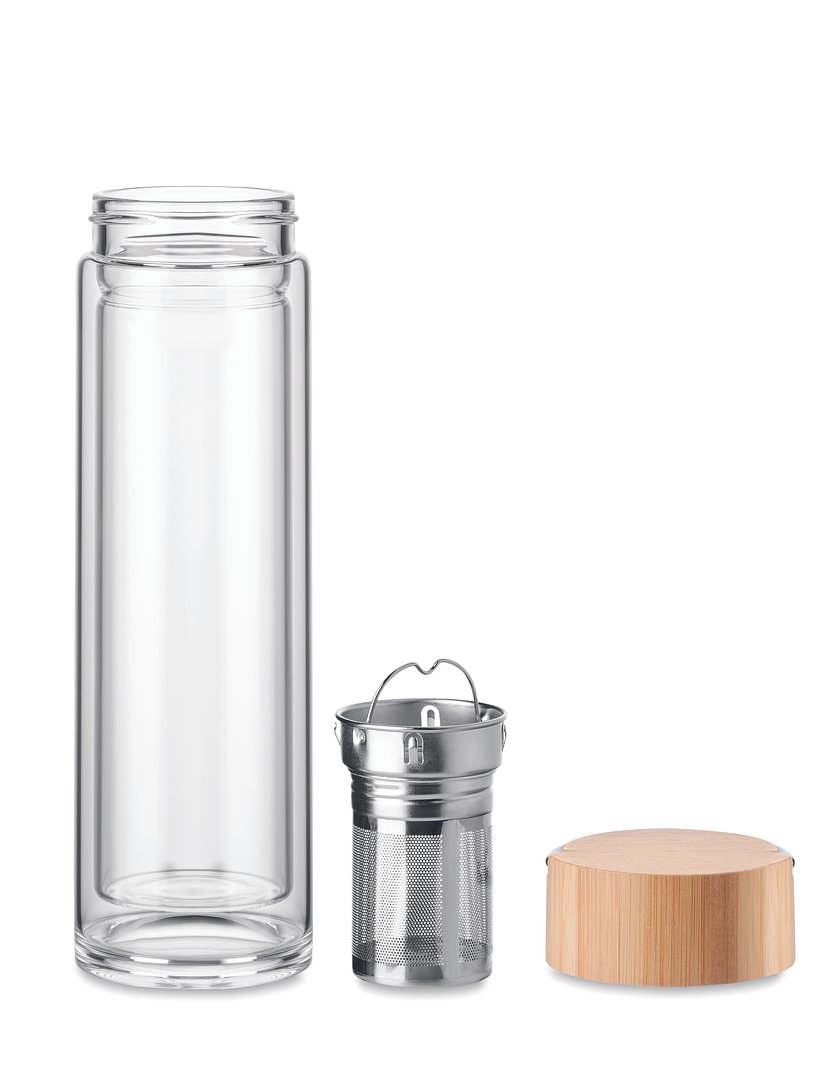 Trinkflasche Glas 400ml Bendicola