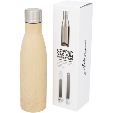 500 ml Holz-Optik Kupfer-Vakuum Isolierflasche - Itlinas