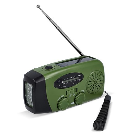 SafeSound Notfallradio mit Solar und Handaufzug Andrie