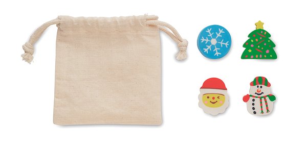 Set mit 4 Radierern Ciannan