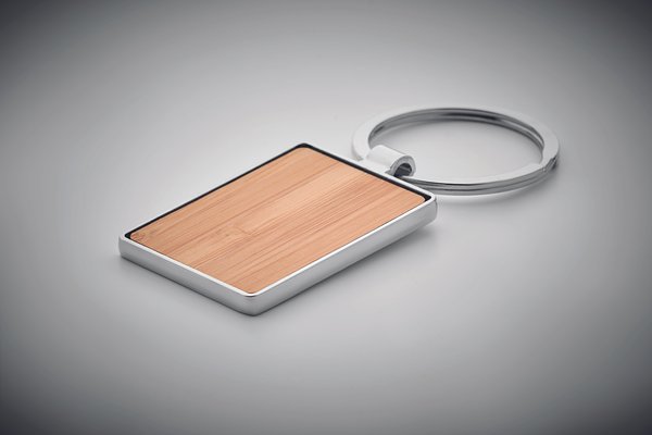 Schlüsselring Bambus, eckig Köbik