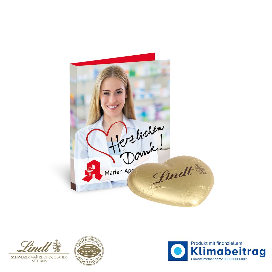 Werbe-Klappkarte mit süsser Füllung