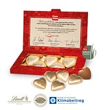 Präsentbox Business mit Lindt Schokoherzen auf GRASPAPIER