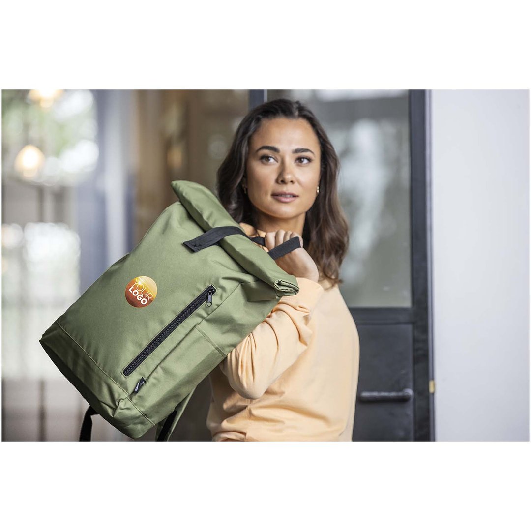 15,6" GRS RPET Roll-Top Rucksack 18 L - Maschtian