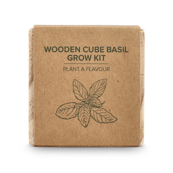 Holzpflanzgefäß-Set – Basilikum Vrendrin