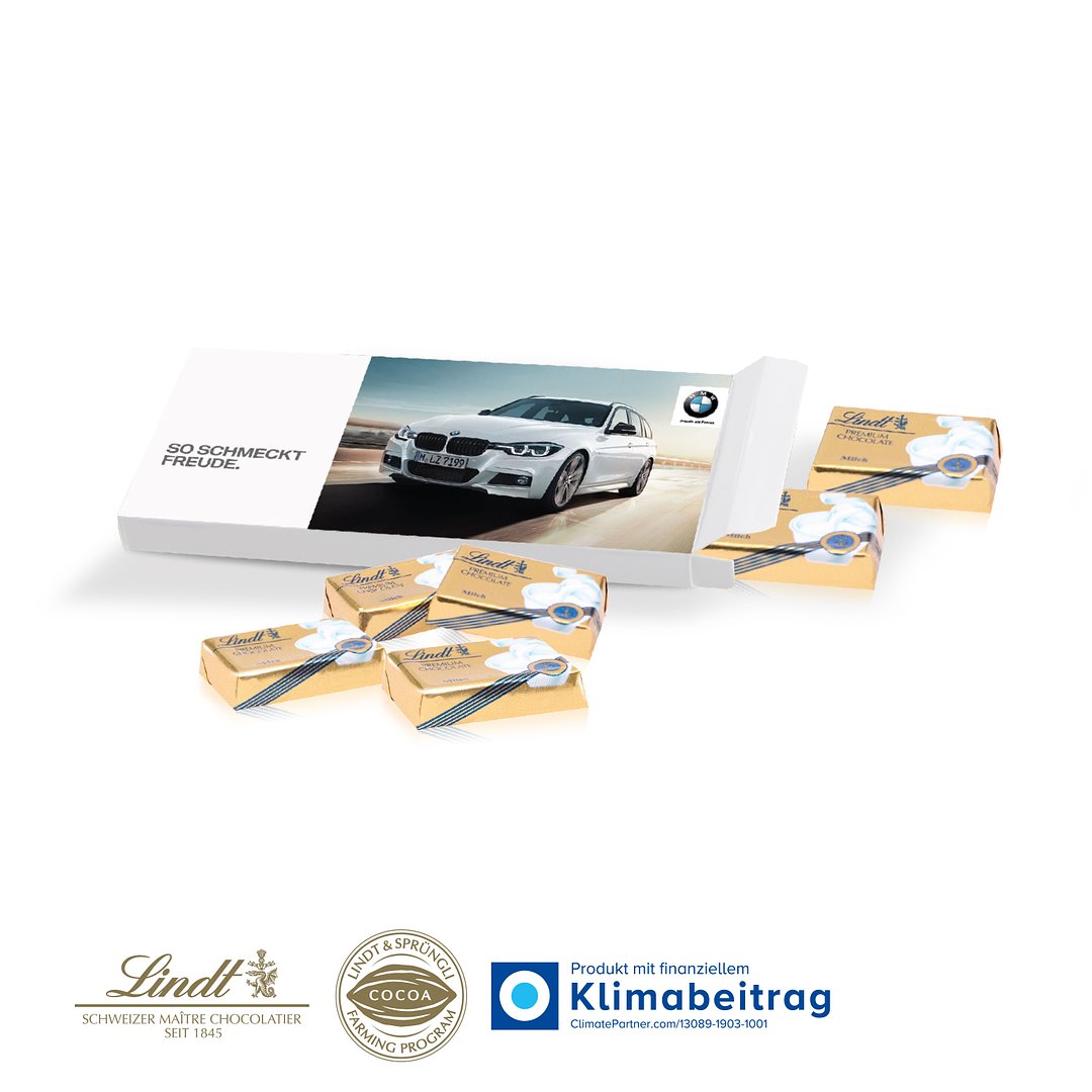 Schokotäfelchen in Präsentbox