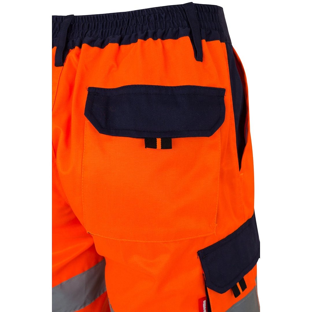 Zweifarbige Bermudashorts mit mehreren Taschen (210 g/m²), aus Baumwolle (20%) und Polyester (80%) Chatias