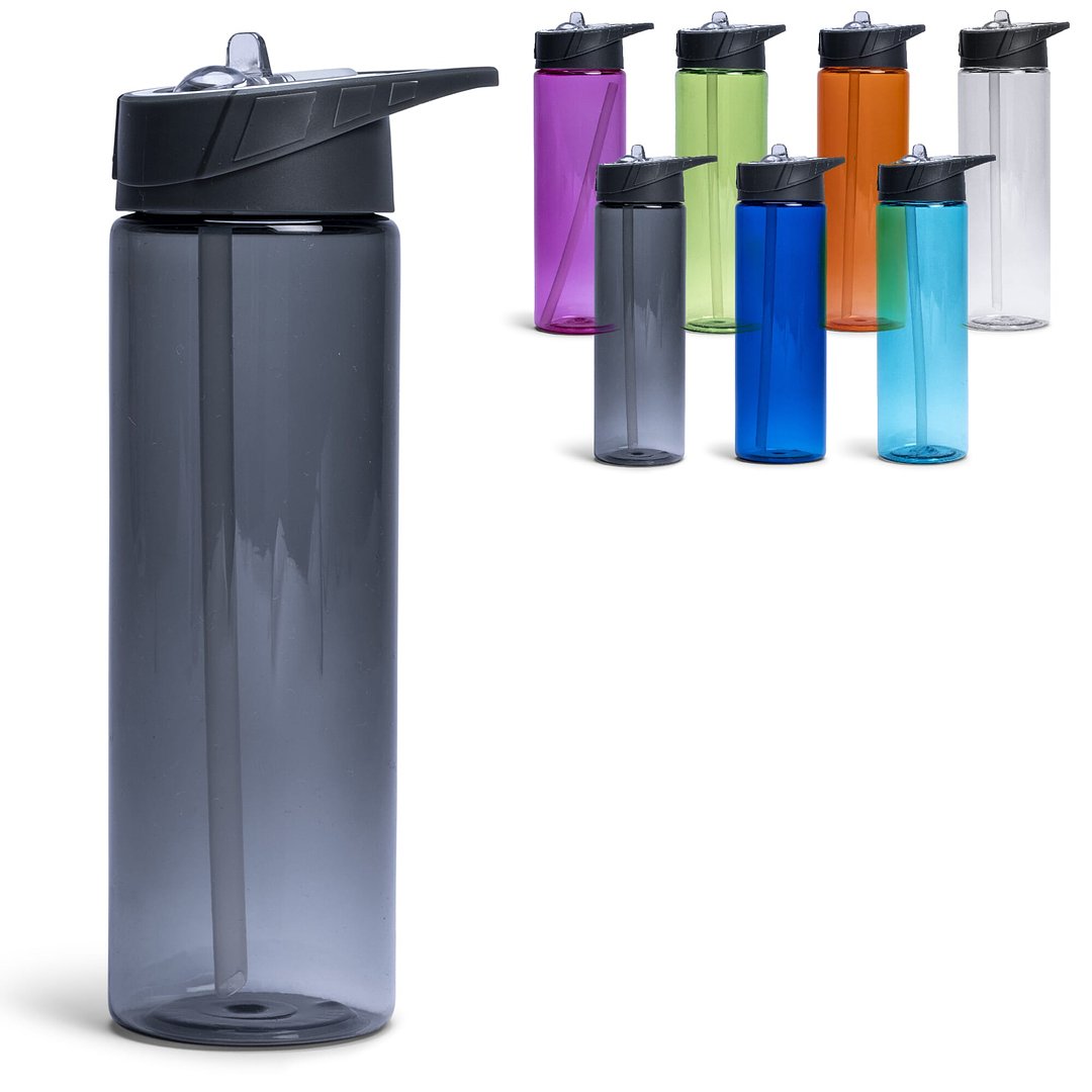 Wasserflasche mit Strohhalm 700ml Lixmep