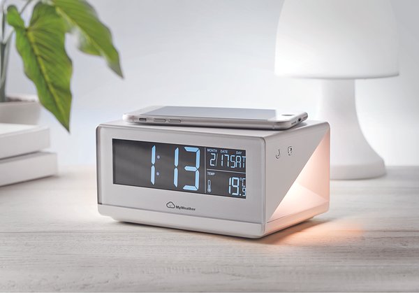 Tischuhr mit Ladestation Linanicco