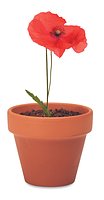 Terracotta-Topf Mohnblume Nelyll
