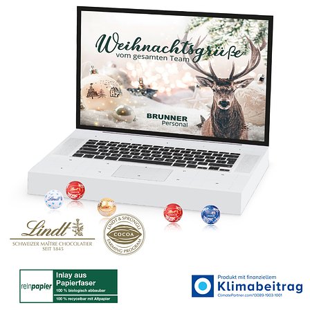 Adventskalender „Laptop“ Lindt Organic mit Lindt Minis
