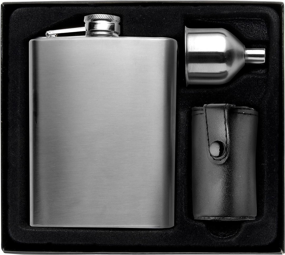 Flachmannset Fadrix | Edelstahl 304 | 220 ml | 4 Becher