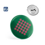 Runder Pin mit Magnet und Flaschenöffner Köbign