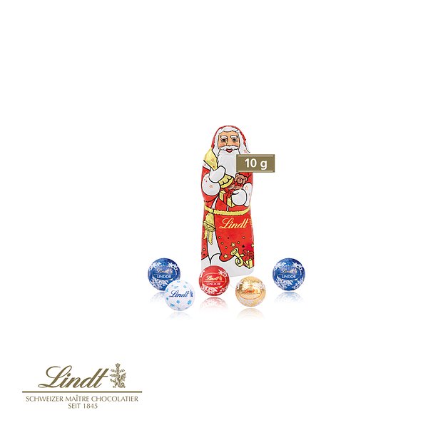 Präsent "Weihnachtsbaum" mit Lindt Minis und Nikolaus