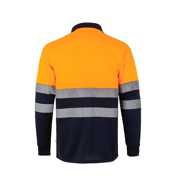 Zweifarbiges Poloshirt im Bird-Eye-Design (160g/m²) mit langen Ärmeln, aus Polyester (100%) Beatiani