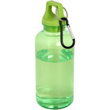400 ml RCS-zertifizierte Trinkflasche aus recyceltem Kunststoff mit Karabiner - Emerik