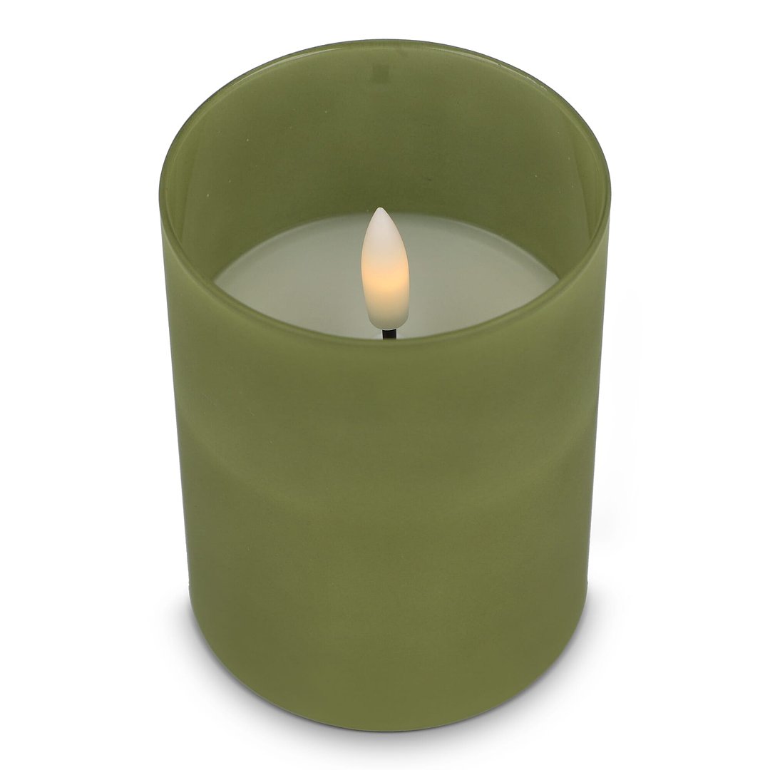 Nyelle Wiederaufladbare LED-Wachskerze im Glas Jovicori