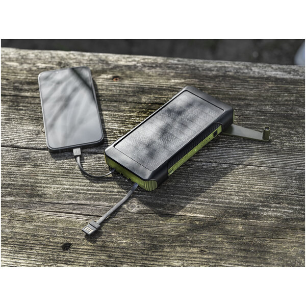 10.000 mAh Solardynamo-Powerbank aus recyceltem GRS Kunststoff - Jovico