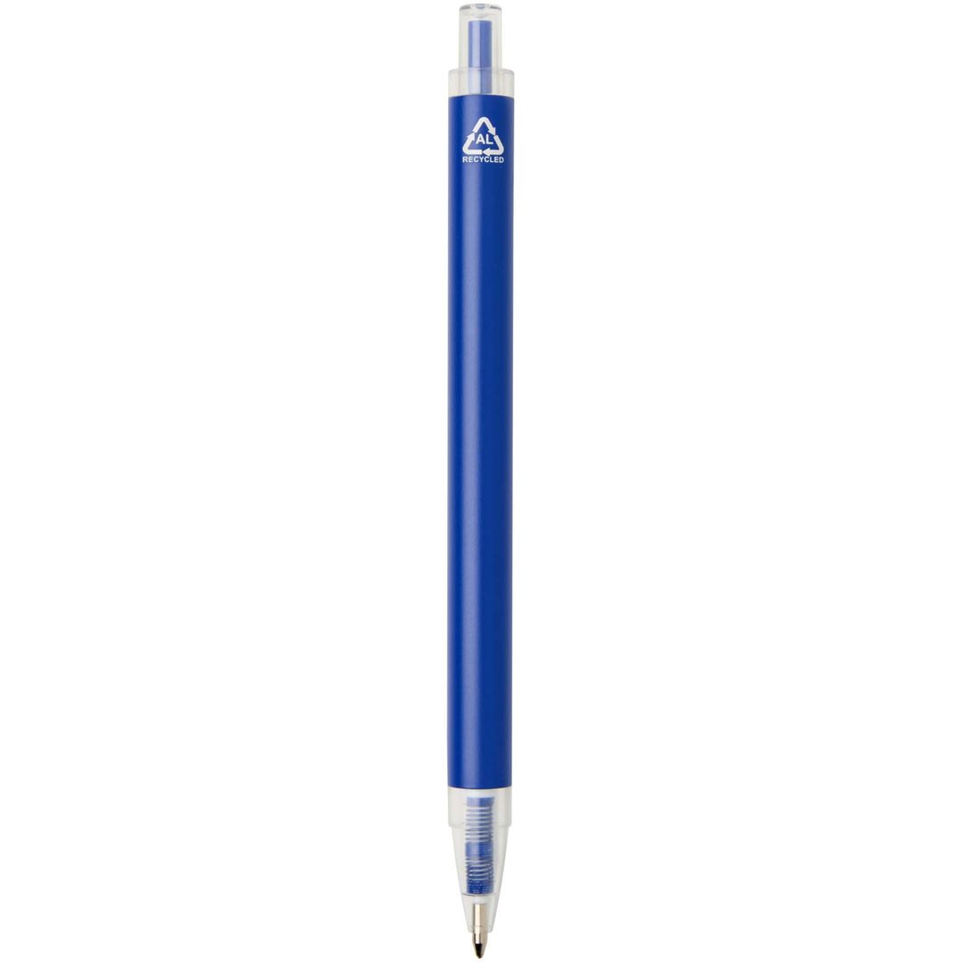 Kugelschreiber aus recyceltem Aluminium blaue Tinte - Vregian
