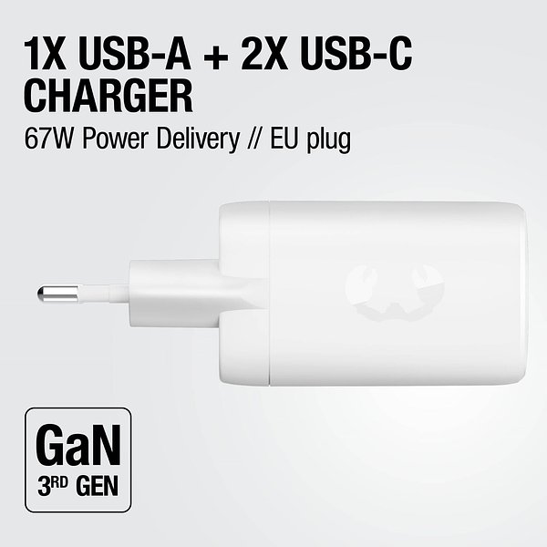 67W Laptop-Ladegerät GaN USB-C und USB-A Stineth