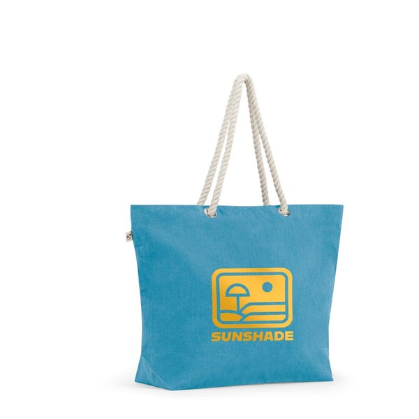 Strandtasche aus recycelter Baumwolle (70 %) und recyceltem Polyester (30 %) (220 g/m²) Anigele