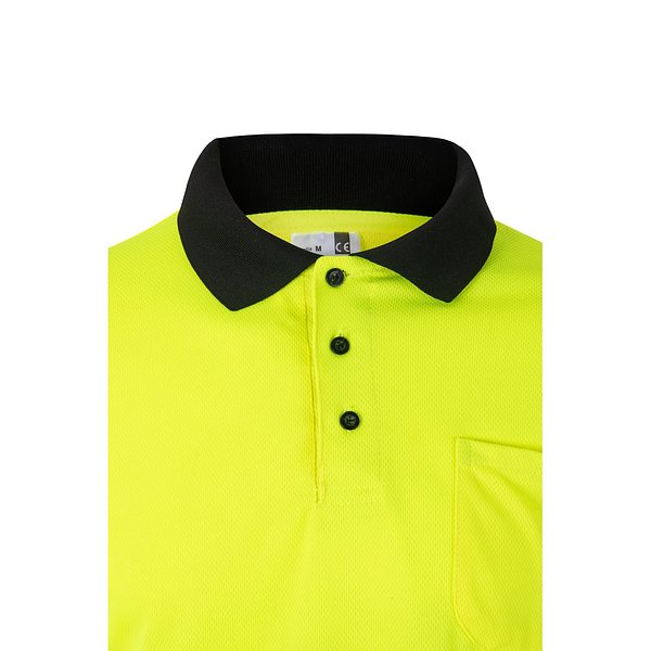 Zweifarbiges Poloshirt im Bird-Eye-Design (160g/m²) mit langen Ärmeln, aus Polyester (100%) Steivia