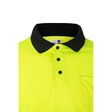 Zweifarbiges Poloshirt im Bird-Eye-Design (160g/m²) mit langen Ärmeln, aus Polyester (100%) Steivia