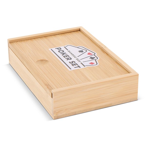 Pokerset in Bambus-Geschenkbox Lurensen
