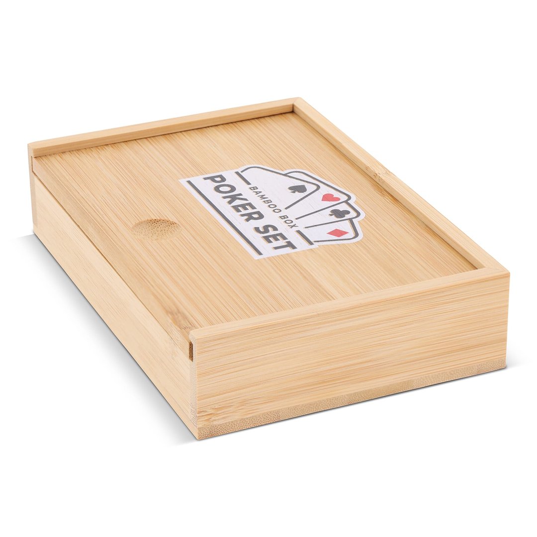 Pokerset in Bambus-Geschenkbox Lurensen