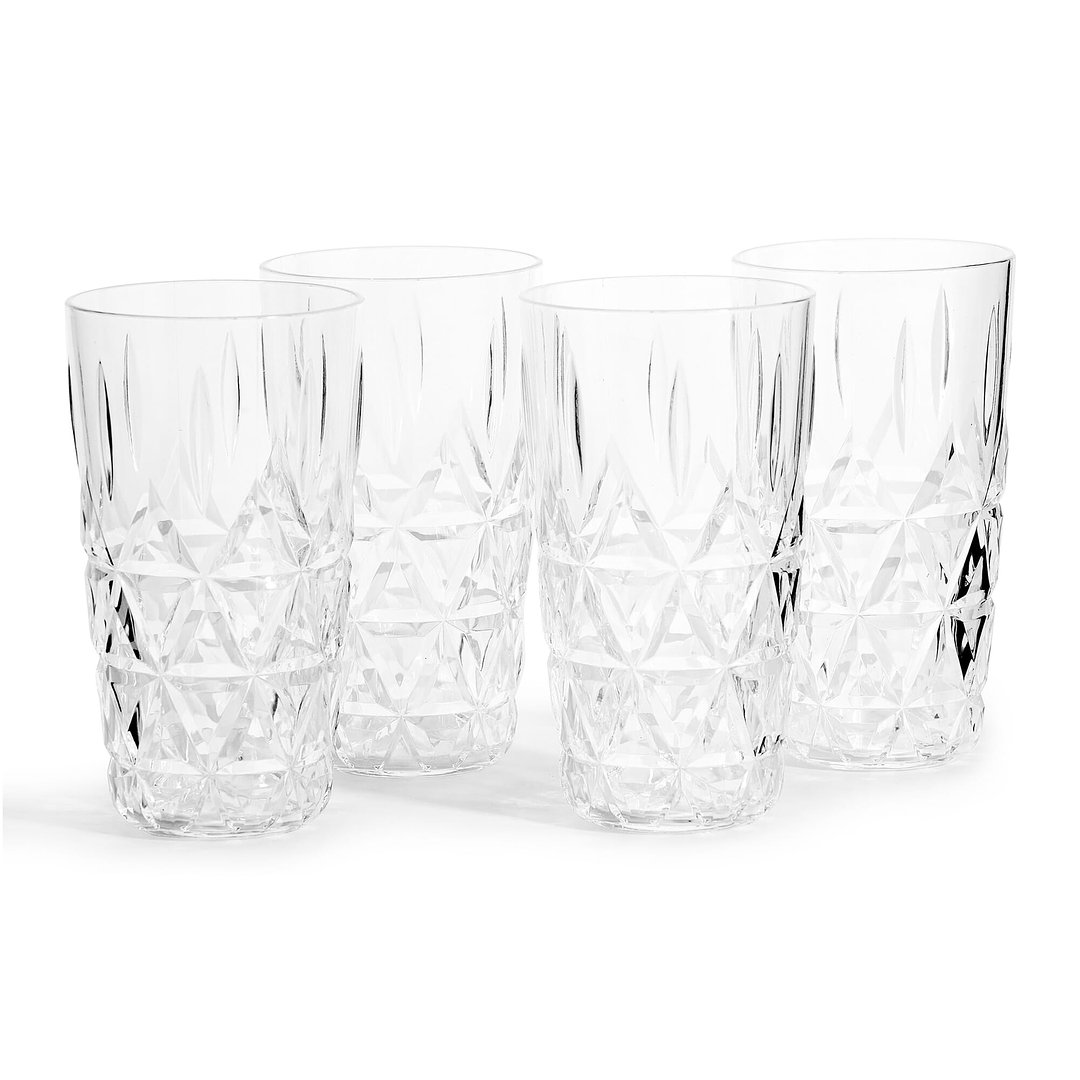 Acryl Picknickbecher 400ml Satz von 4 Dingik