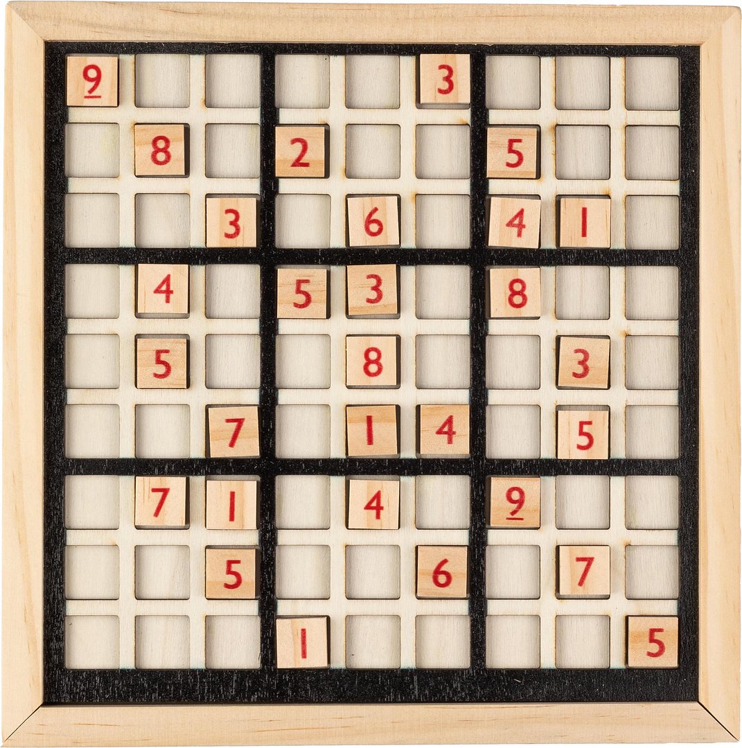 Holz-Sudoku-Spiel Uedivie