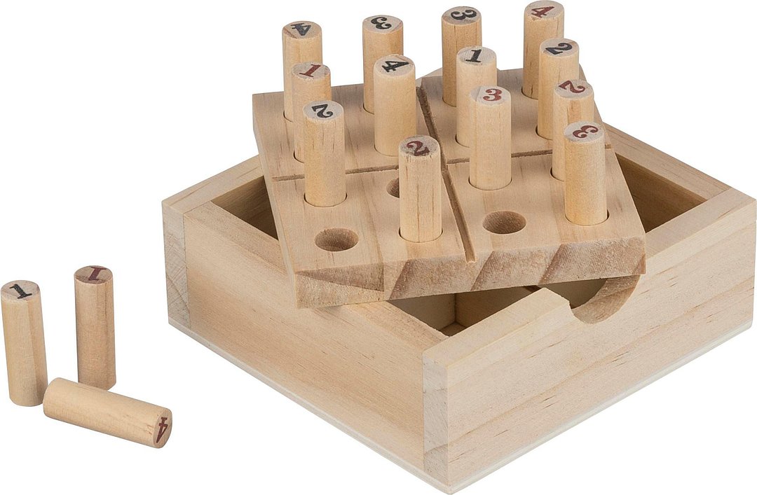Mini-Sudoku-Set aus Kiefernholz Bista
