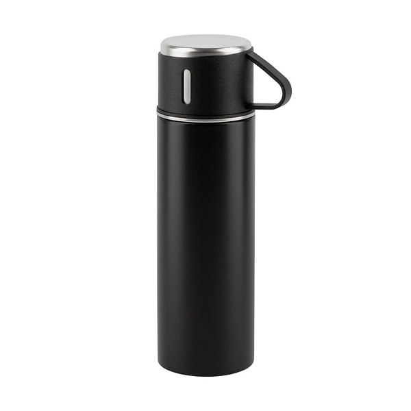 Doppelwandige Edelstahlflasche (90% recycelt) mit matter Oberfläche 490 ml Emeria