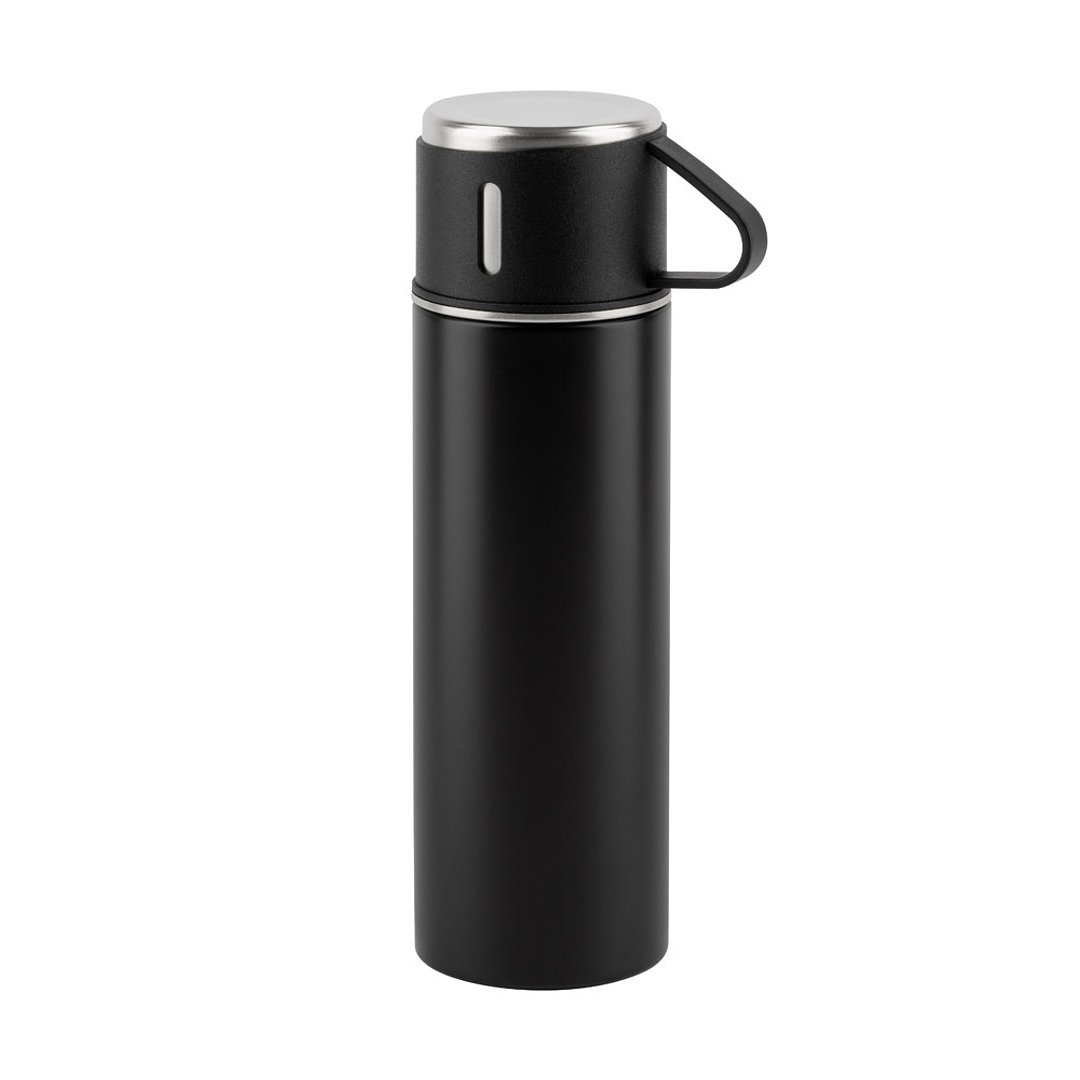 Doppelwandige Edelstahlflasche (90% recycelt) mit matter Oberfläche 490 ml Emeria