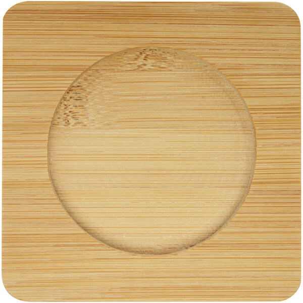 2-teiliger 350 ml doppelwandiger Glasbecher mit Bambusuntersetzer - Fencha