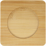 2-teiliger 350 ml doppelwandiger Glasbecher mit Bambusuntersetzer - Fencha