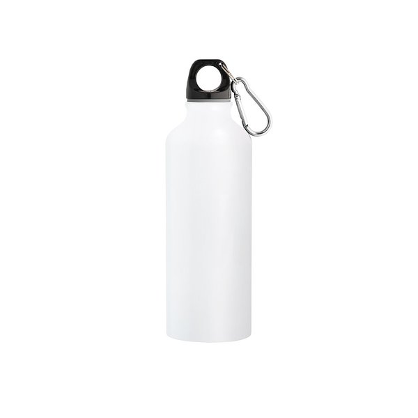 Flasche aus recyceltem Aluminium 530 mL mit Karabiner Hanrie